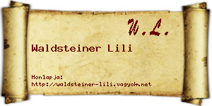 Waldsteiner Lili névjegykártya