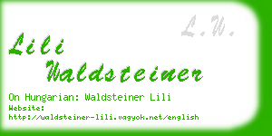 lili waldsteiner business card